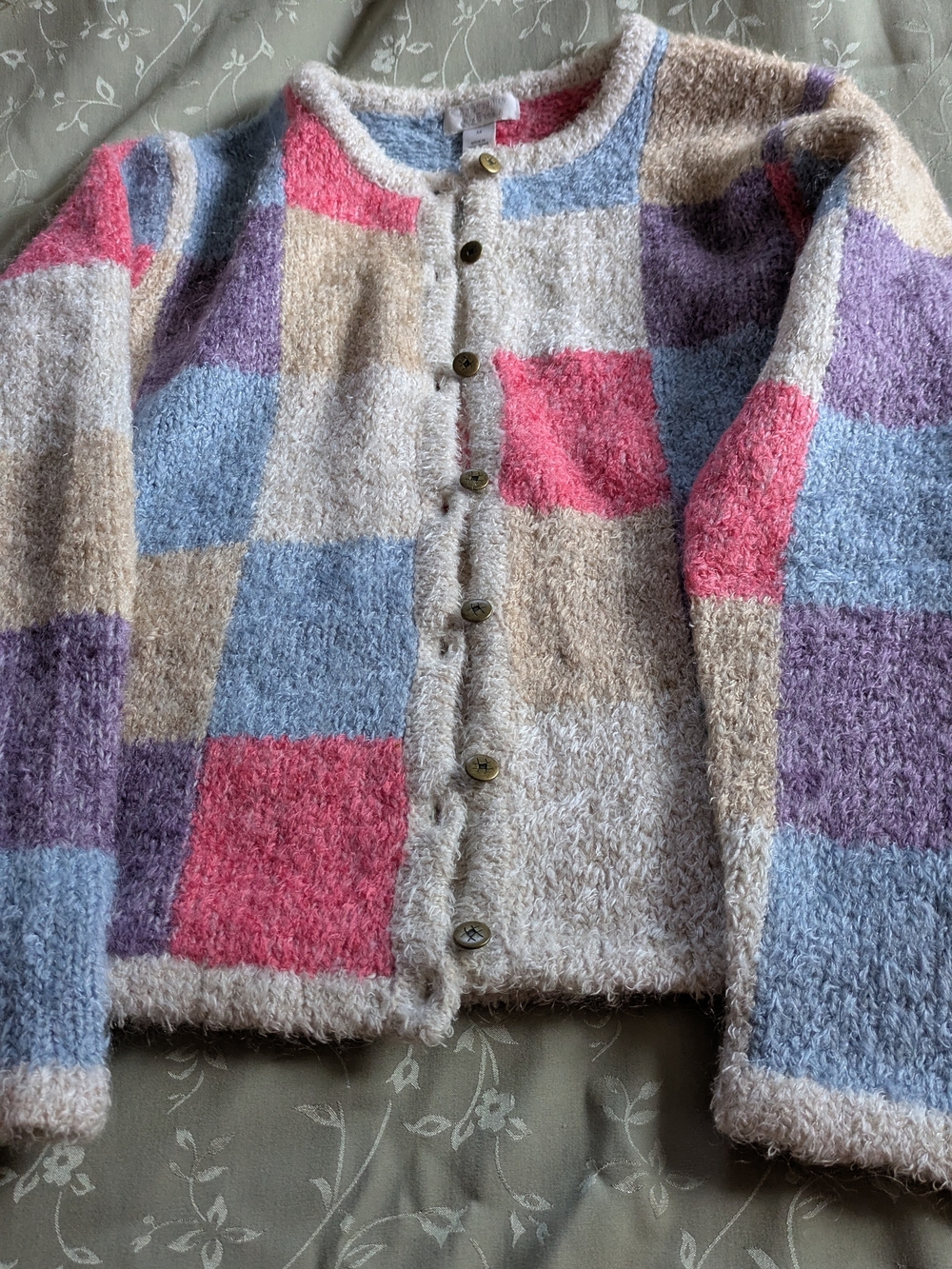 Vtg Christopher & Banks, multi colorblock sweater, size medium